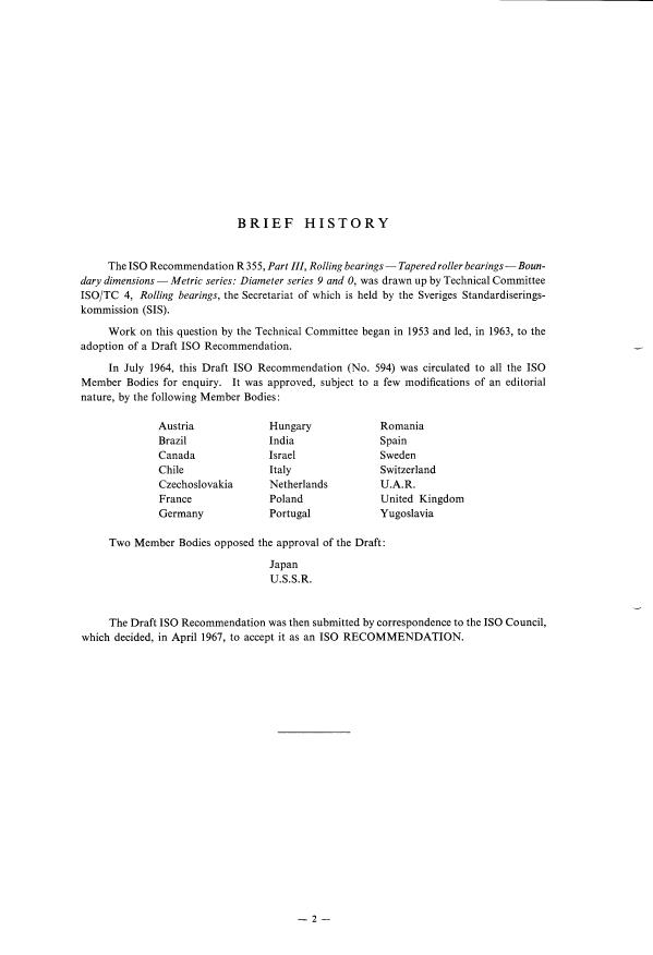ISO/R 355-3:1967 ISO/R 355-3:1967 - Withdrawal of ISO/R 355/3-1967 - Page 2 preview