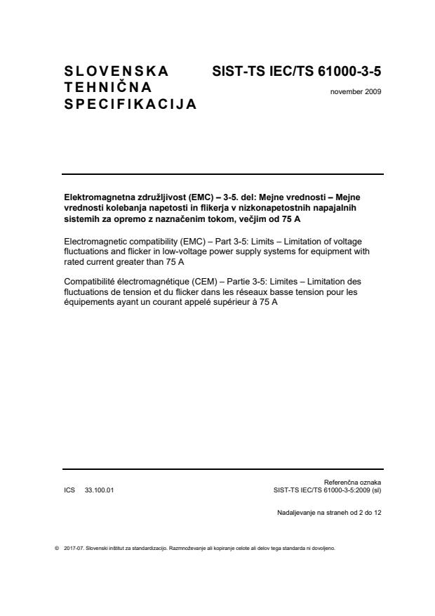 TS IEC TS 61000-3-5:2009