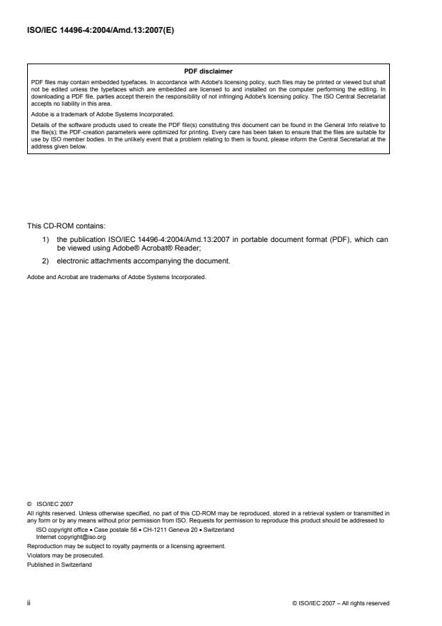 ISO/IEC 14496-4:2004/Amd 13:2007 ISO/IEC 14496-4:2004/Amd 13:2007 - Parametric coding for high quality audio conformance - Page 2 preview