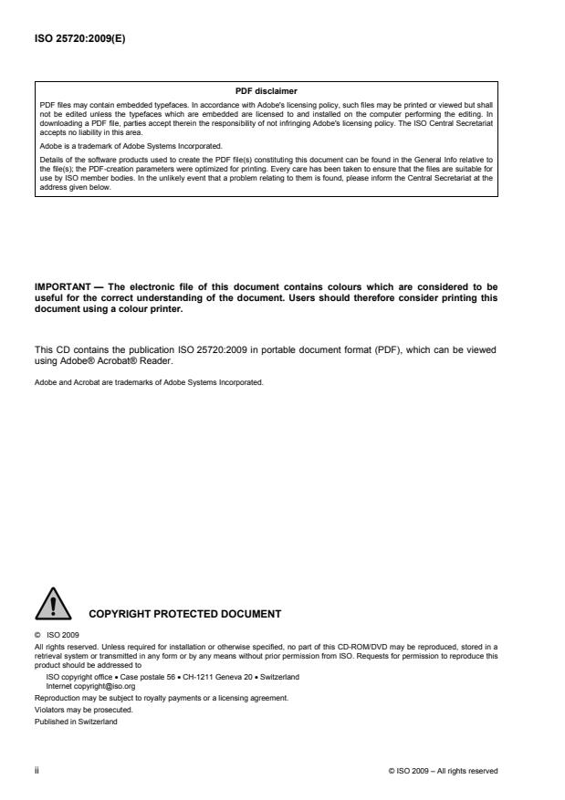 ISO 25720:2009 ISO 25720:2009 - Health informatics -- Genomic Sequence Variation Markup Language (GSVML) - Page 2 preview