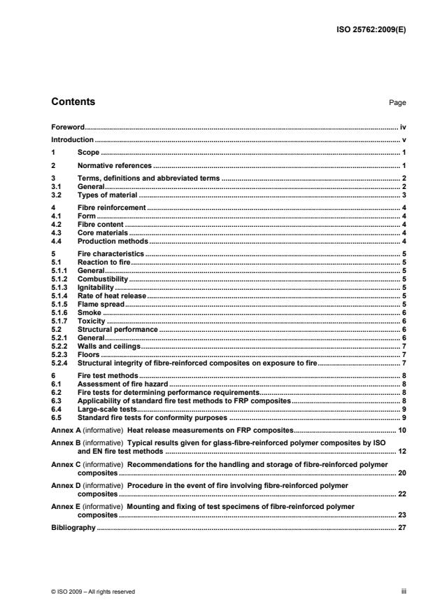 ISO 25762:2009 - Plastics -- Guidance on the assessment of the fire characteristics and fire performance of fibre-reinforced polymer composites