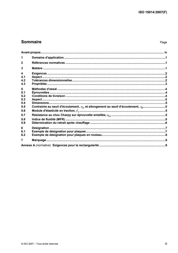 ISO 15014:2007 - Plastiques -- Plaques extrudées en poly(fluorure de vinylidene) (PVDF) -- Exigences et méthodes d'essai
