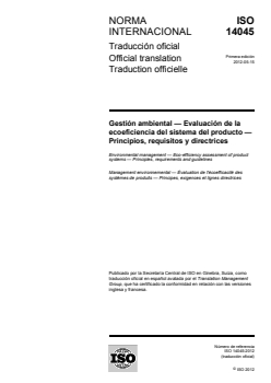 ISO 14045:2012 - Environmental management — Eco-efficiency assessment of product systems — Principles, requirements and guidelines
Released:15. 11. 2012 - Page 1 preview