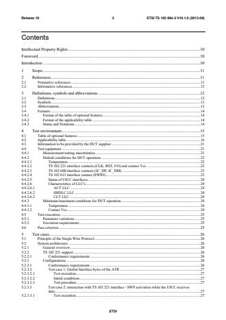 ETSI TS 102 694-2 V10.1.0 (2013-09) ETSI TS 102 694-2 V10.1.0 (2013-09) - Smart Cards; Test specification for the Single Wire Protocol (SWP) interface; Part 2: UICC features (Release 10)