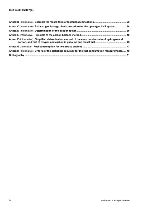 ISO 6460-1:2007 ISO 6460-1:2007 - Motorcycles -- Measurement method for gaseous exhaust emissions and fuel consumption - Page 4 preview