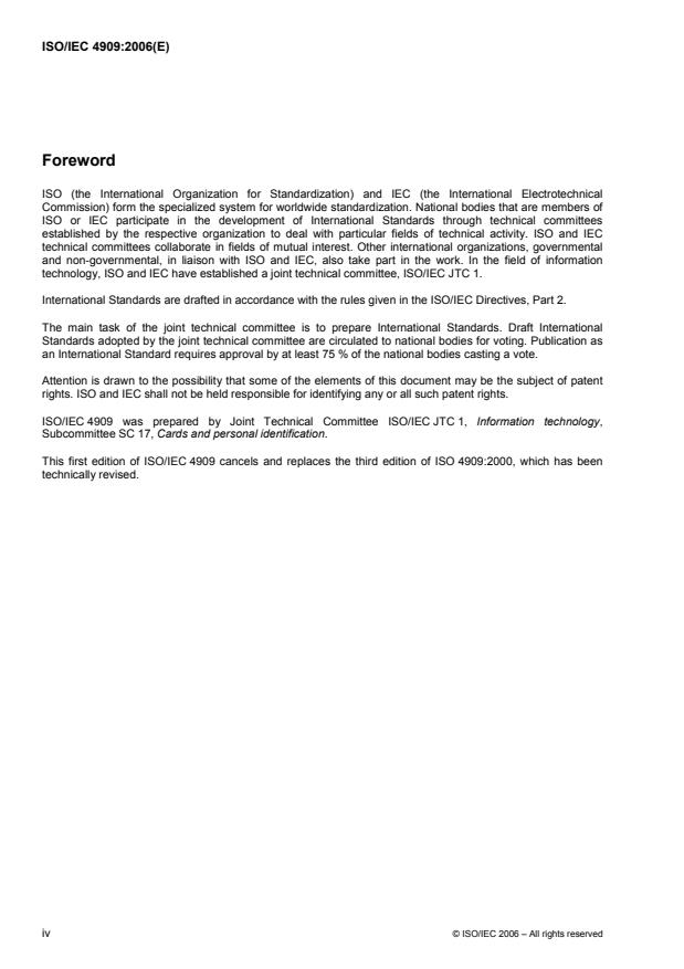 SIST ISO/IEC 4909:2021 ISO/IEC 4909:2006 - Identification cards -- Financial transaction cards -- Magnetic stripe data content for track 3 - Page 4 preview