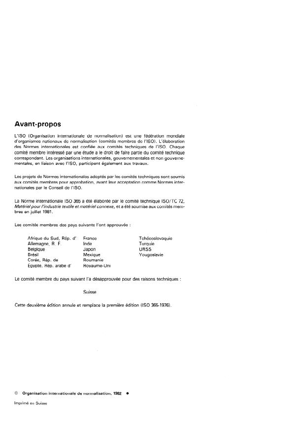 ISO 365:1982 ISO 365:1982 - Matériel pour l'industrie textile -- Lisses a deux fils soudés avec maillon inséré pour tissage Jacquard - Page 2 preview