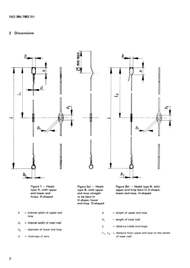 ISO 365:1982 ISO 365:1982 - Textile machinery and accessories -- Twin wire healds with inset mail for Jacquard weaving - Page 4 preview