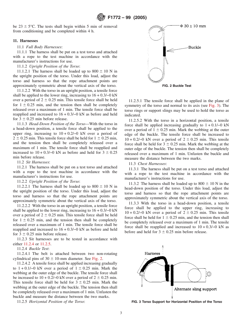 ASTM F1772-99(2005) - Standard Specification for Climbing Harnesses