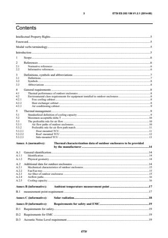 ETSI ES 203 156 V1.2.1 (2014-08) - Environmental Engineering (EE); Thermal Management requirements for outdoor enclosures