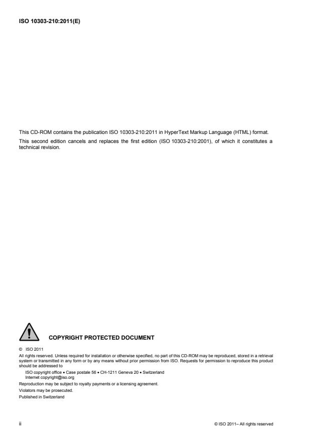 ISO 10303-210:2011 ISO 10303-210:2011 - Industrial automation systems and integration -- Product data representation and exchange - Page 2 preview