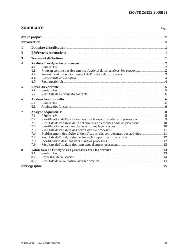 ISO/TR 26122:2008 - Information et documentation -- Analyse des processus pour la gestion des informations et documents d'activité