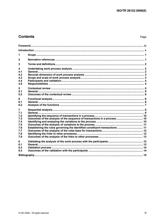 ISO/TR 26122:2008 - Information and documentation -- Work process analysis for records
