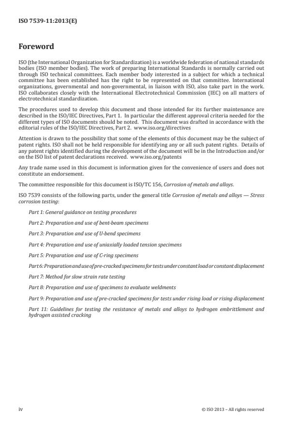 ISO 7539-11:2013 ISO 7539-11:2013 - Corrosion of metals and alloys -- Stress corrosion testing - Page 4 preview