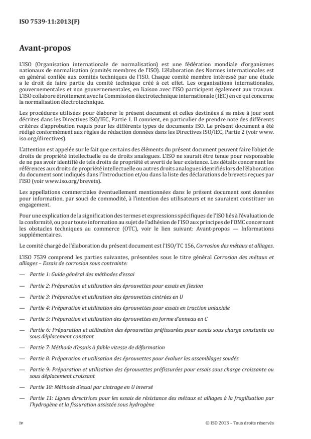 ISO 7539-11:2013 ISO 7539-11:2013 - Corrosion des métaux et alliages -- Essai de corrosion sous contrainte - Page 4 preview