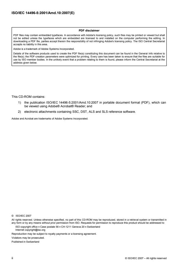 ISO/IEC 14496-5:2001/Amd 10:2007 ISO/IEC 14496-5:2001/Amd 10:2007 - SSC, DST, ALS and SLS reference software - Page 2 preview