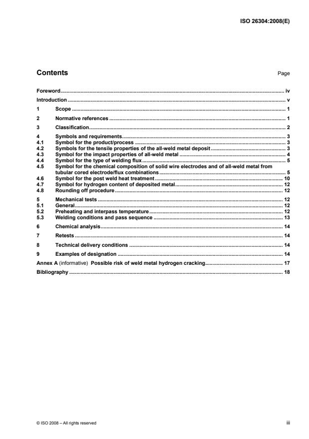 ISO 26304:2008 - Welding consumables -- Solid wire electrodes, tubular cored electrodes and electrode-flux combinations for submerged arc welding of high strength steels -- Classification