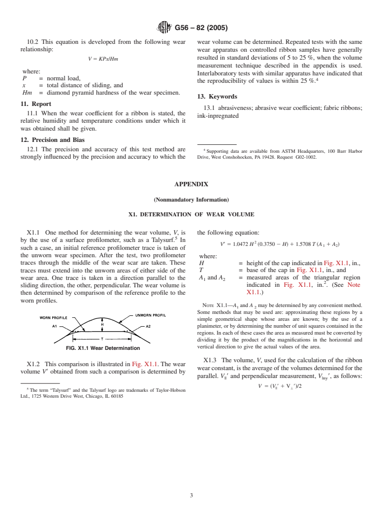 ASTM G56-82(2005) - Standard Test Method for Abrasiveness of Ink-Impregnated Fabric Printer Ribbons