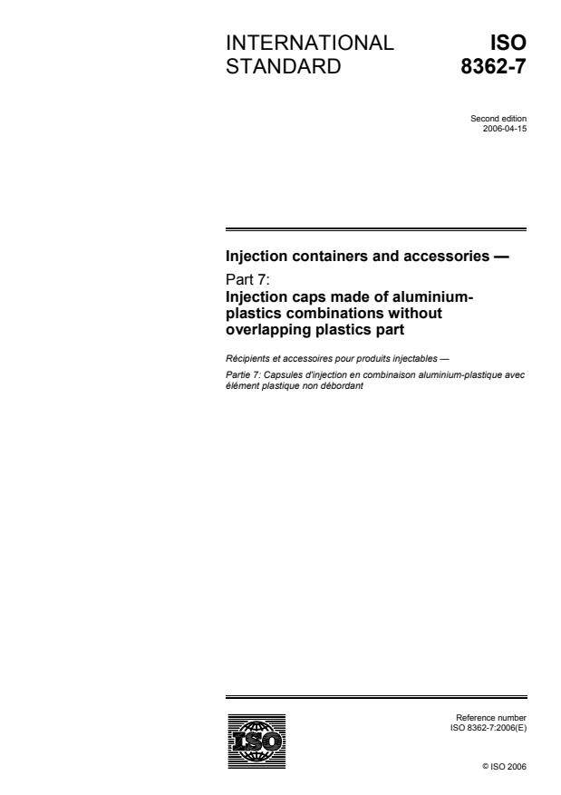 ISO 8362-7:2006 - Injection containers and accessories
