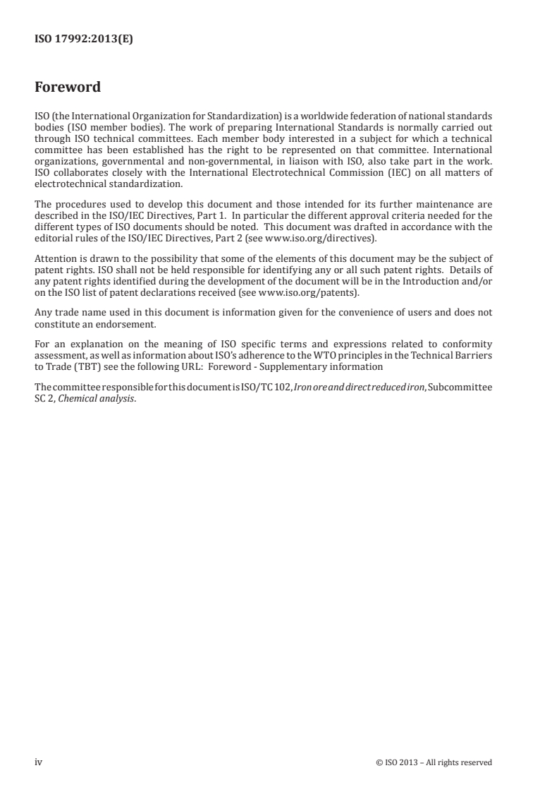 ISO 17992:2013 ISO 17992:2013 - Iron ores — Determination of arsenic content — Hydride generation atomic absorption spectrometric method
Released:9/4/2013 - Page 4 preview