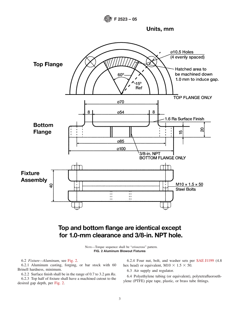 ASTM F2523-05 - Standard Practice for Blowout Resistance of Room-Temperature Vulcanized Elastomers