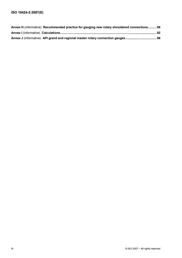 ISO 10424-2:2007 ISO 10424-2:2007 - Petroleum and natural gas industries -- Rotary drilling equipment - Page 4 preview