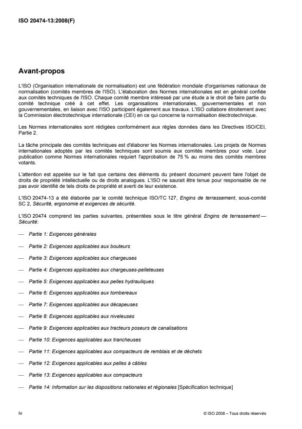 ISO 20474-13:2008 ISO 20474-13:2008 - Engins de terrassement -- Sécurité - Page 4 preview
