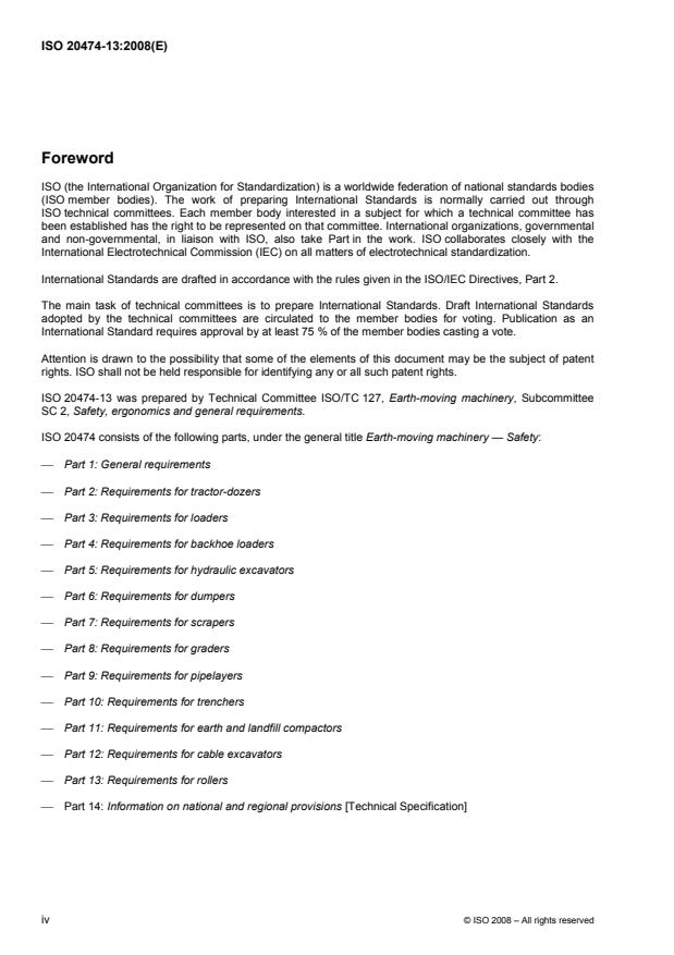 ISO 20474-13:2008 ISO 20474-13:2008 - Earth-moving machinery -- Safety - Page 4 preview