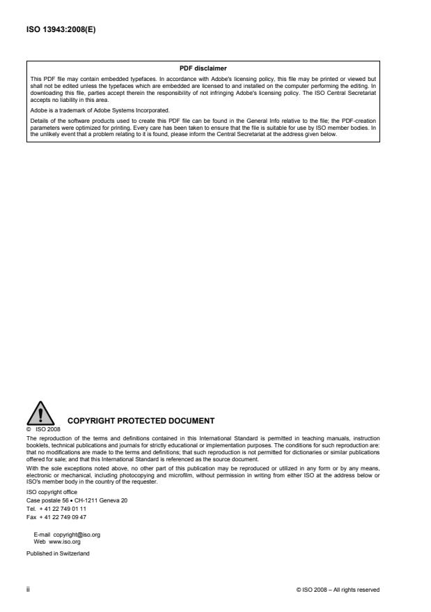 ISO 13943:2008 ISO 13943:2008 - Fire safety -- Vocabulary - Page 2 preview
