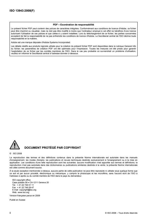 ISO 13943:2008 ISO 13943:2008 - Sécurité au feu -- Vocabulaire - Page 2 preview