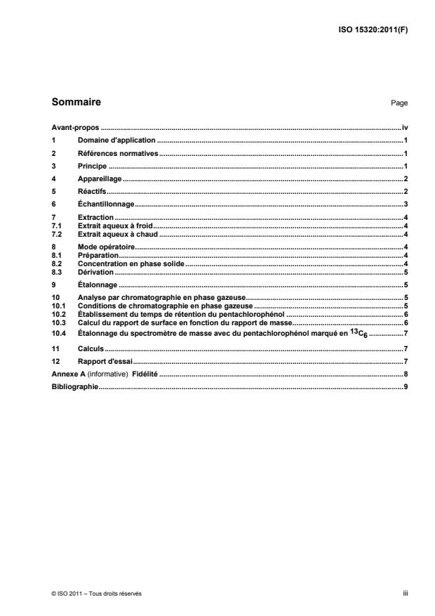 ISO 15320:2011 - Pâtes, papiers et cartons -- Dosage du pentachlorophénol dans un extrait aqueux