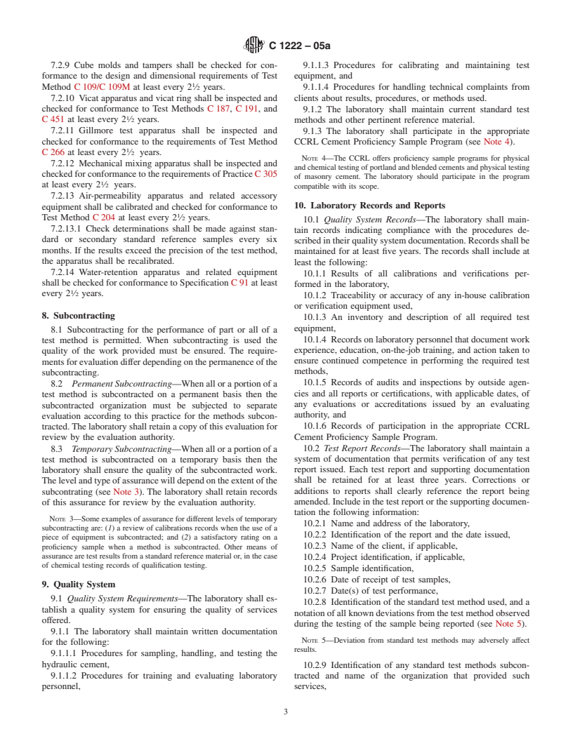 ASTM C1222-05a - Standard Practice for Evaluation of Laboratories Testing Hydraulic Cement