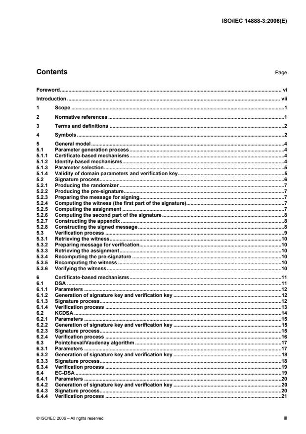 ISO/IEC 14888-3:2006 - Information technology -- Security techniques -- Digital signatures with appendix