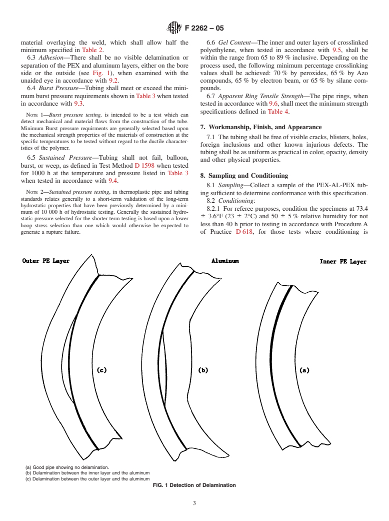 ASTM F2262-05 - Standard Specification for Crosslinked Polyethylene/Aluminum/Crosslinked Polyethylene Tubing OD Controlled SDR9