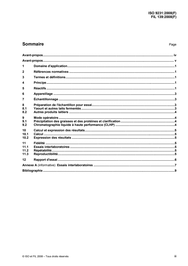 ISO 9231:2008 - Lait et produits laitiers — Détermination de la teneur en acide benzoïque et en acide sorbique
Released:7/10/2008