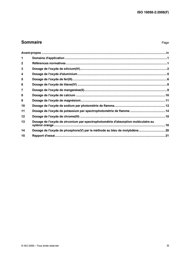 ISO 10058-2:2008 - Analyse chimique des produits de magnésie et de dolomie (méthode alternative a la méthode par fluorescence de rayons X)