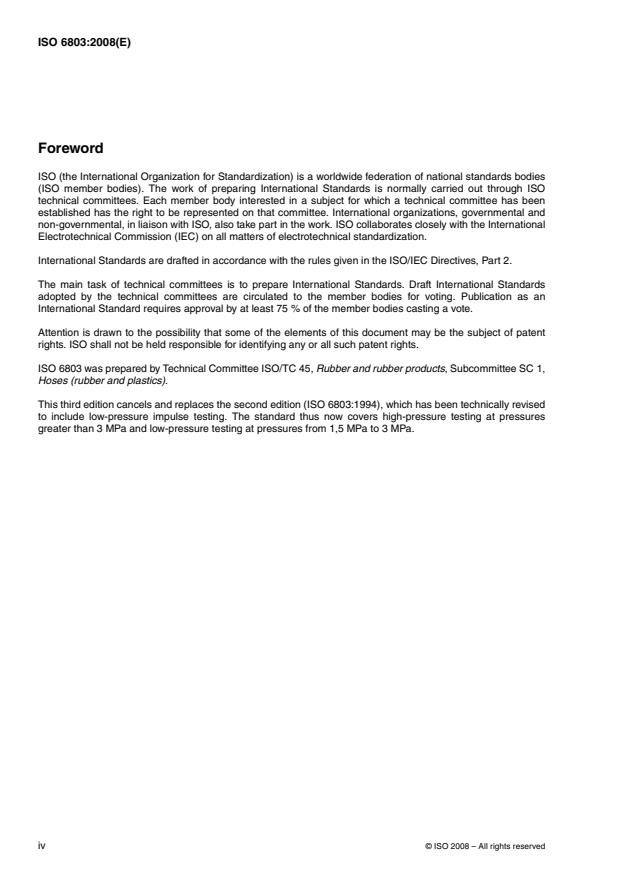 ISO 6803:2008 ISO 6803:2008 - Rubber or plastics hoses and hose assemblies -- Hydraulic-pressure impulse test without flexing - Page 4 preview