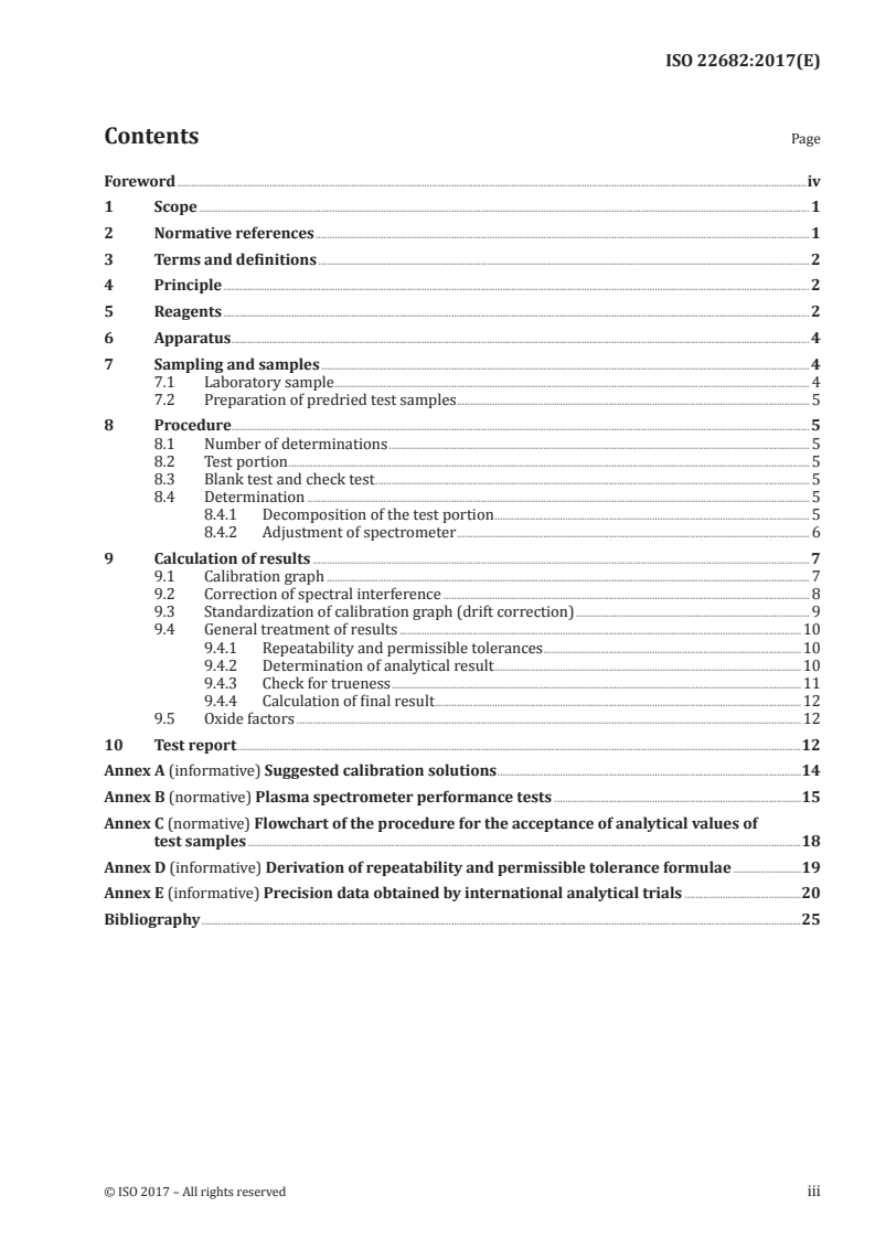 ISO 22682:2017 - Iron ores — Determination of trace elements — Plasma spectrometric method
Released:8/15/2017