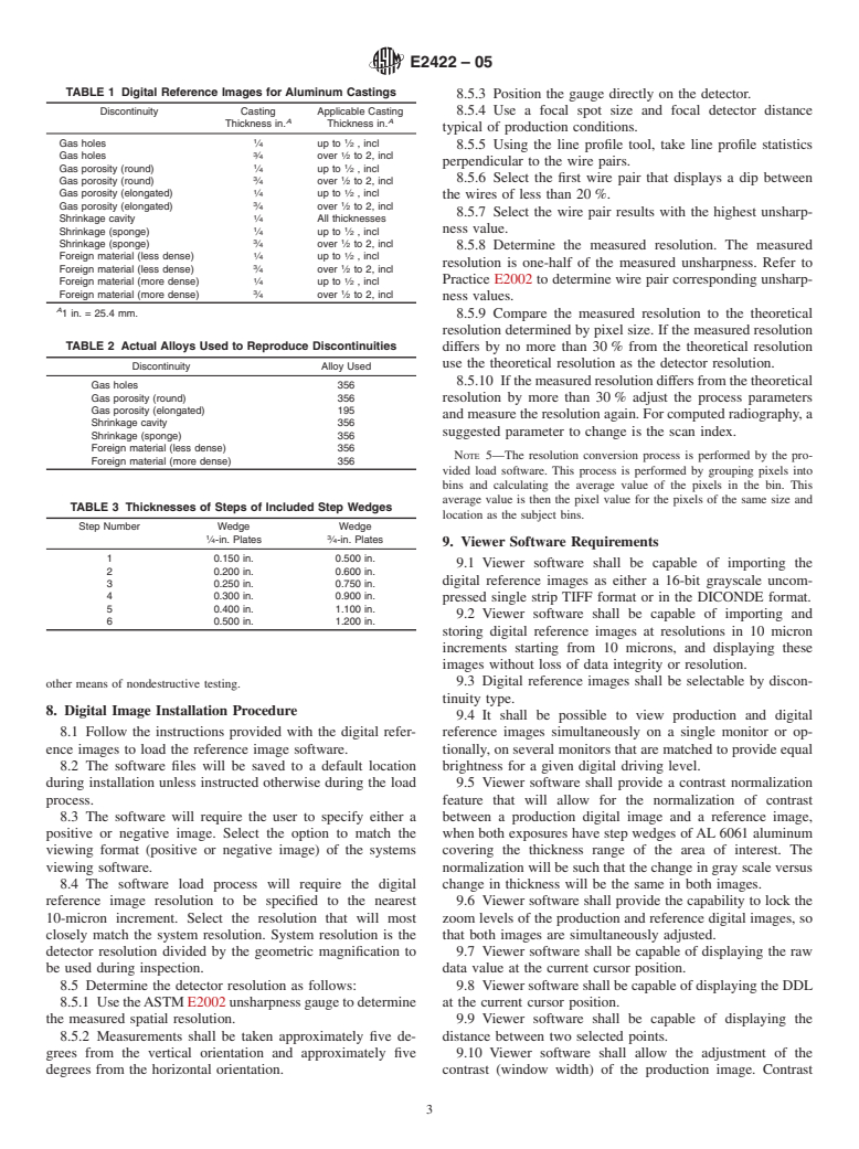 ASTM E2422-05 - Standard Digital Reference Images for Inspection of Aluminum Castings