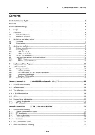ETSI TS 103 241-3 V1.1.1 (2014-12) - Integrated broadband cable telecommunication networks (CABLE); Testing; Conformance test specifications for DS-Lite technology; Part 3: Abstract Test Suite (ATS) and Protocol Implementation eXtra Information for Testing (PIXIT)