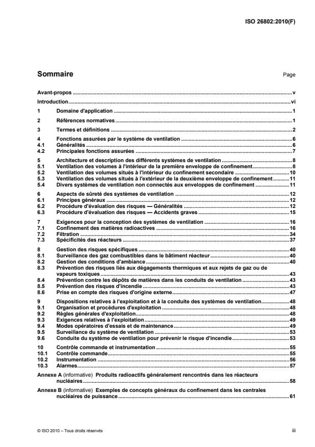 ISO 26802:2010 - Installations nucléaires -- Criteres pour la conception et l'exploitation des systemes de confinement et de ventilation des réacteurs nucléaires