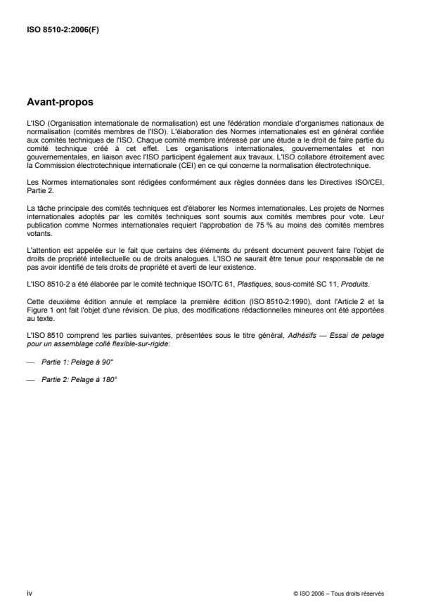 ISO 8510-2:2006 ISO 8510-2:2006 - Adhésifs -- Essai de pelage pour un assemblage collé flexible-sur-rigide - Page 4 preview