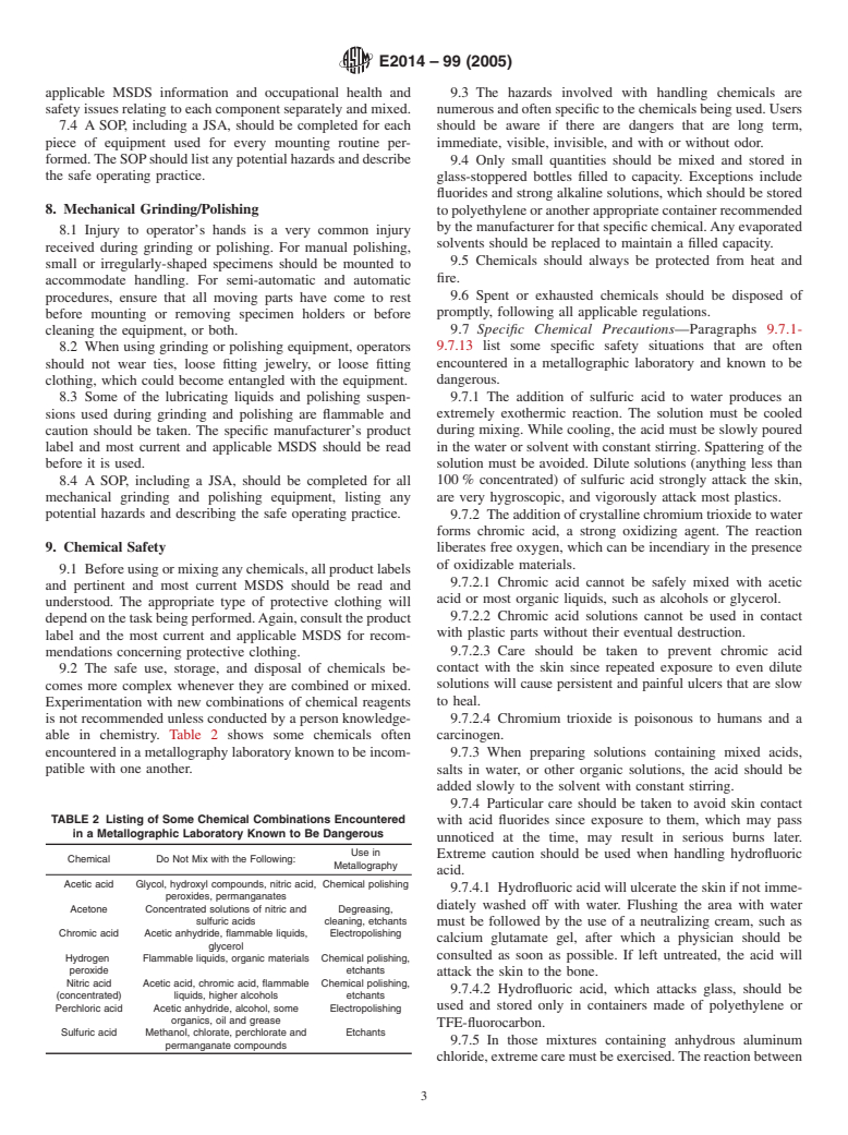 ASTM E2014-99(2005) - Standard Guide on Metallographic Laboratory Safety