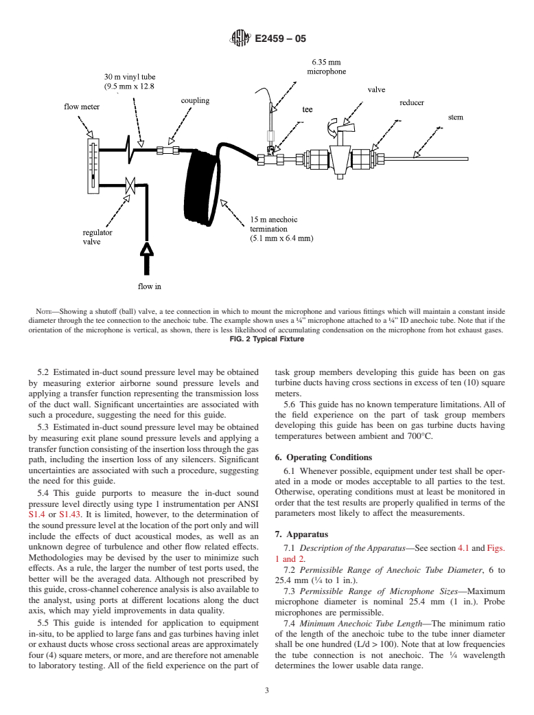 ASTM E2459-05 - Standard Guide for Measurement of In-Duct Sound Pressure Levels from Large Industrial Gas Turbines and Fans