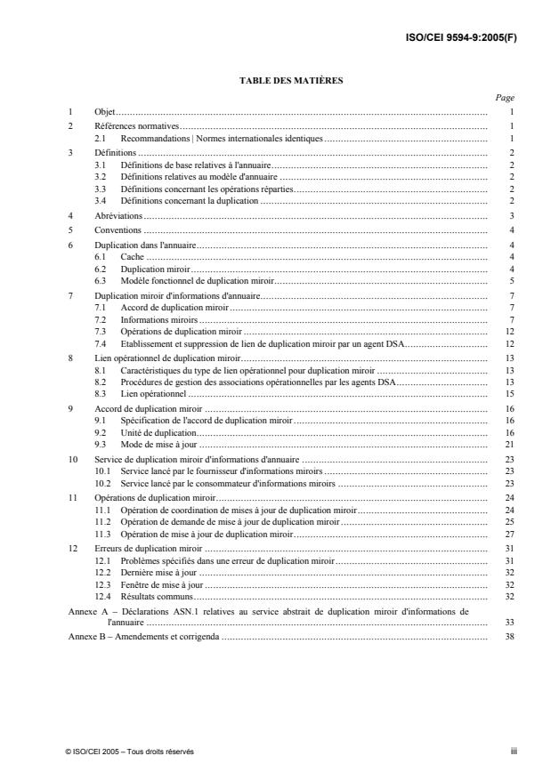 ISO/IEC 9594-9:2005 - Technologies de l'information -- Interconnexion de systemes ouverts (OSI) -- L'annuaire: Duplication