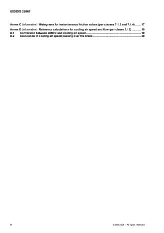 ISO 26867:2009 ISO 26867:2009 - Road vehicles -- Brake lining friction materials -- Friction behaviour assessment for automotive brake systems - Page 4 preview