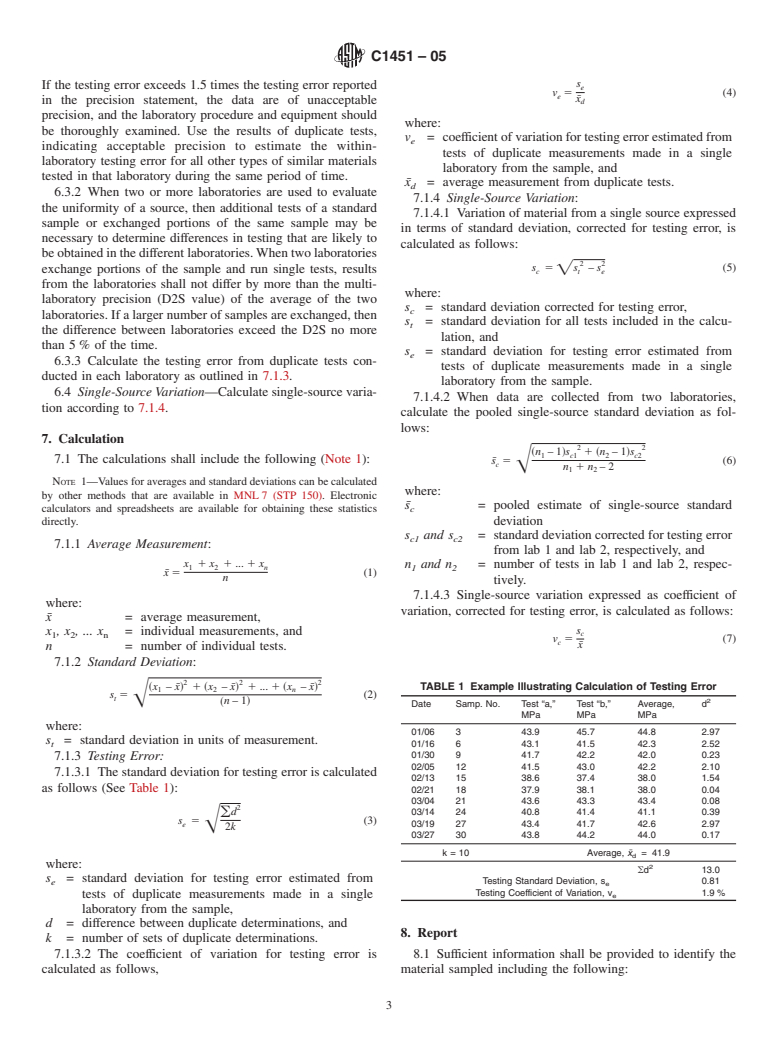 ASTM C1451-05 - Standard Practice for Determining Uniformity of Ingredients of Concrete From a Single Source