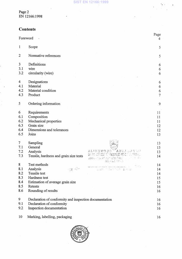 EN 12166:1998 EN 12166:1999 - Page 4 preview