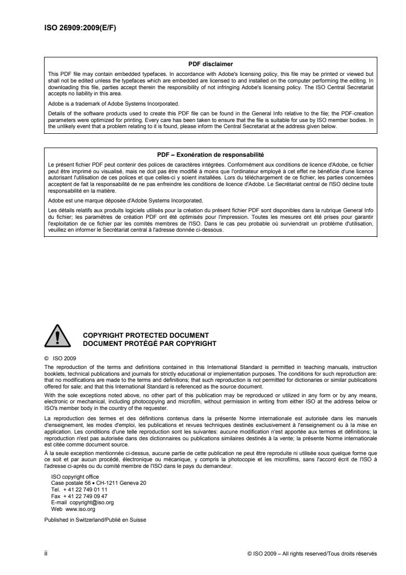 ISO 26909:2009 ISO 26909:2009 - Page 2 preview