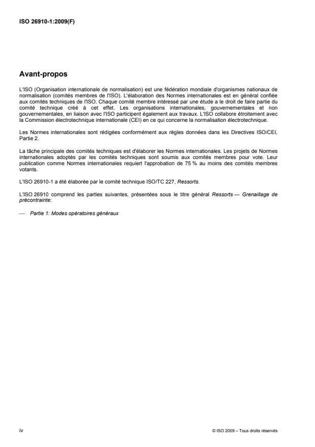 ISO 26910-1:2009 ISO 26910-1:2009 - Ressorts -- Grenaillage de précontrainte - Page 4 preview